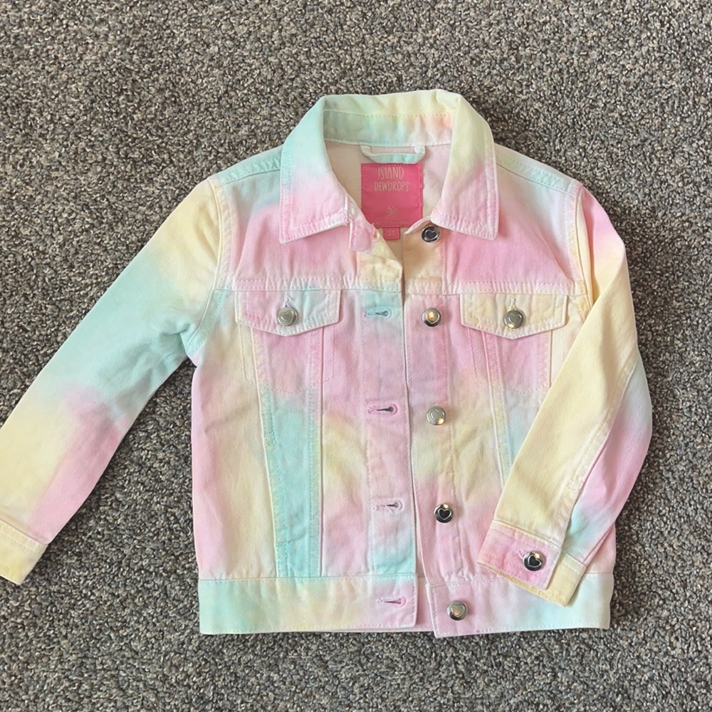 Island Dewdrops Toddler Pastel Denim Jacket 3T